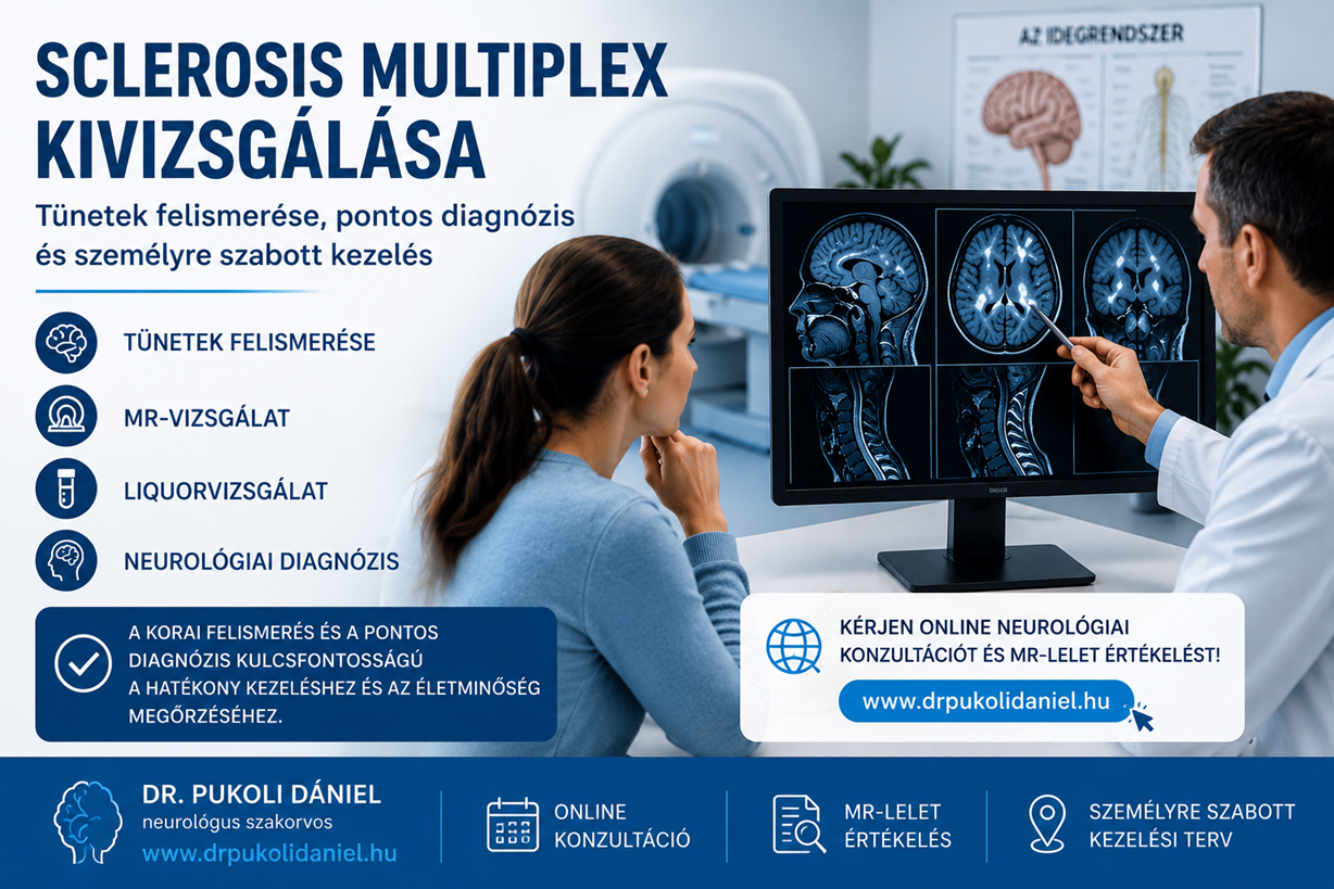 Sclerosis multiplex kivizsgálása MR-felvétellel és neurológiai konzultációval